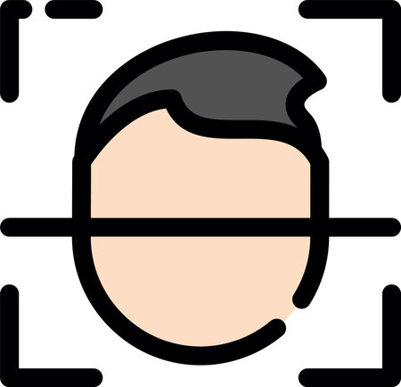Face Id Creative Icon Designのイラスト素材