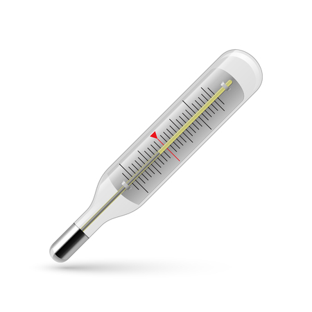 Mercury Medical Thermometer on White Backgroundのイラスト素材