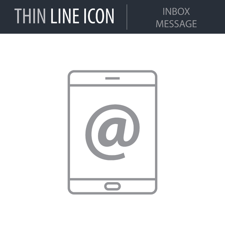 Inbox Message Outline Icon. Thin line Icon of Advertising Mediaのイラスト素材