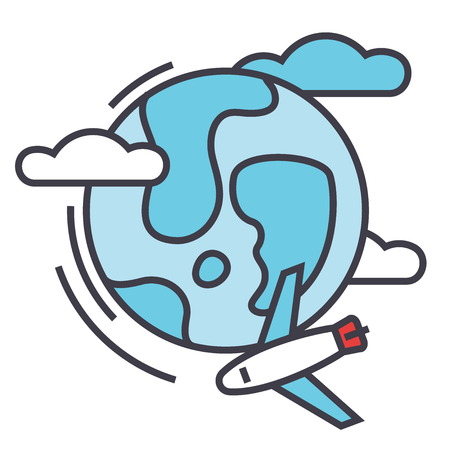 Travel around the world icon.のイラスト素材