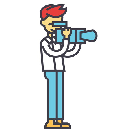 Videographer concept.のイラスト素材