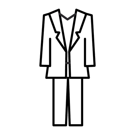 suit vector line icon, sign, illustration on white background, editable strokesのイラスト素材