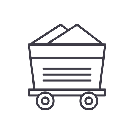 Wagon line iconのイラスト素材