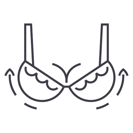 Woman bra line iconのイラスト素材