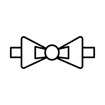 bow tie vector line icon, sign, illustration on white background, editable strokesのイラスト素材
