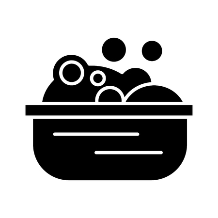 Basin with soap foam icon, illustration, vector sign on isolated backgroundのイラスト素材