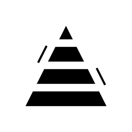 pyramid chart finance icon, illustration, vector sign on isolated backgroundのイラスト素材
