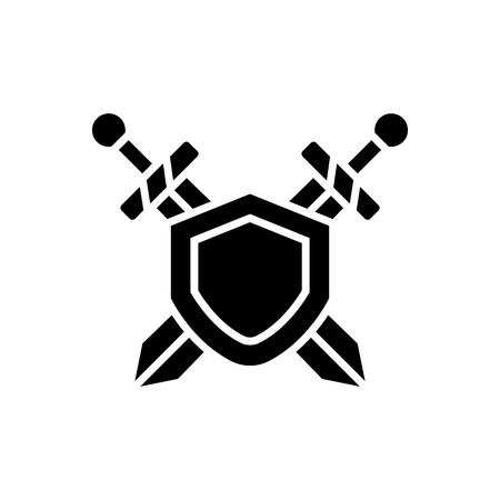 Swords protection iconのイラスト素材