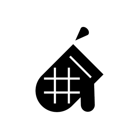 mitten icon, illustration, vector sign on isolated backgroundのイラスト素材