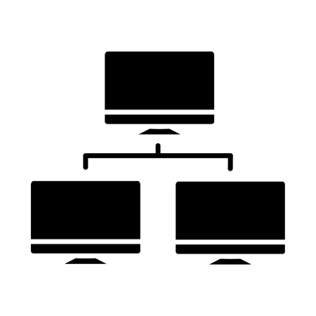 Network monitor icon design illustration.のイラスト素材