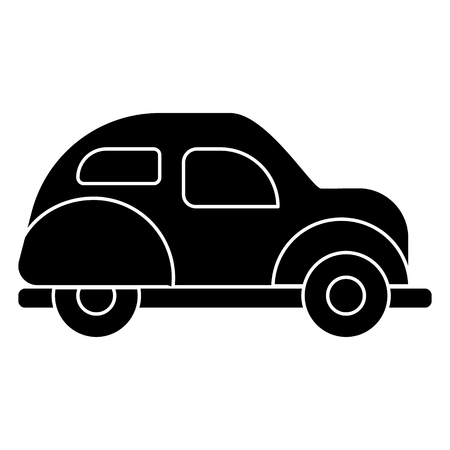 car retro icon, illustration, vector sign on isolated backgroundのイラスト素材