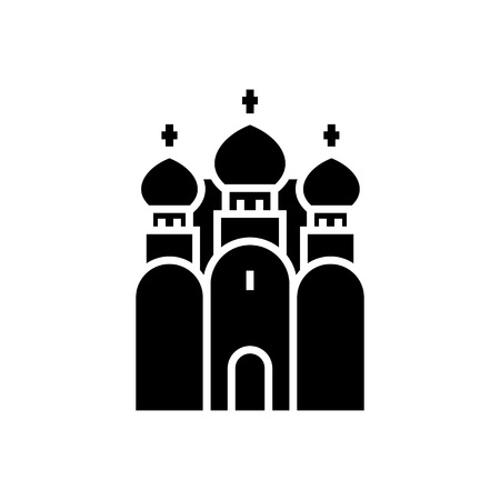 church christianity - Russian Orthodox Church icon, illustration, vector sign on isolated backgroundのイラスト素材