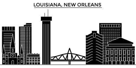 Louisiana, New Orleans architecture city skylineのイラスト素材