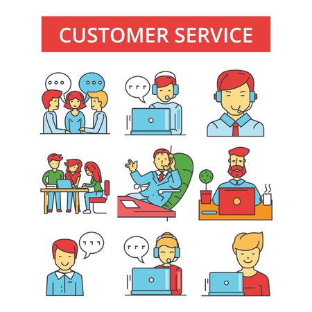 Customer service illustration.のイラスト素材