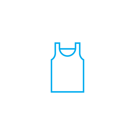 Sleeping jersey vector thin line stroke icon. Sleeping jersey outline illustration, linear sign, symbol isolated concept.のイラスト素材