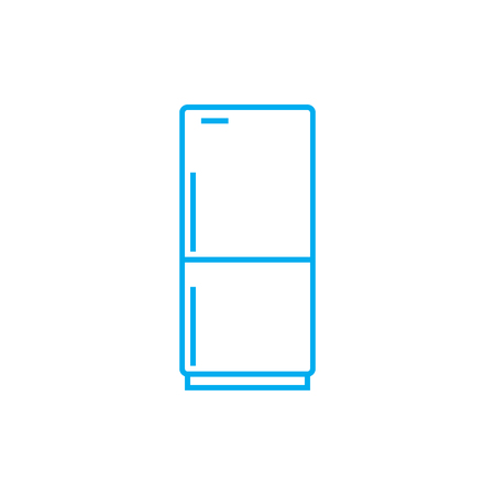Refrigeration equipment line icon, vector illustration. Refrigeration equipment linear concept sign.のイラスト素材