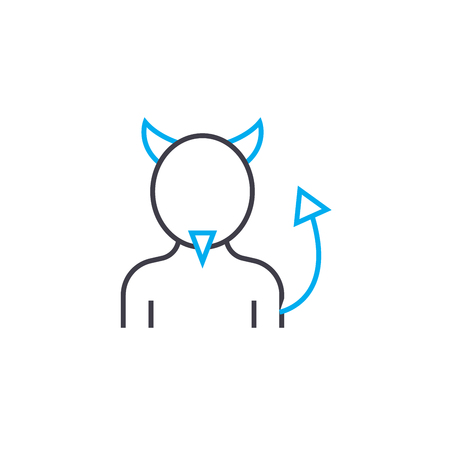 Working in the theater line icon, vector illustration. Working in the theater linear concept sign.のイラスト素材