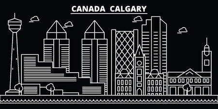 Calgary Silhouette Skyline Canada Calgary Vector City Canadian