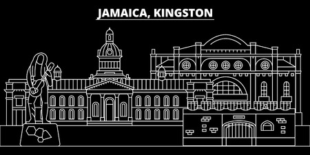 Kingston Silhouette Skyline Jamaica Kingston Vector City