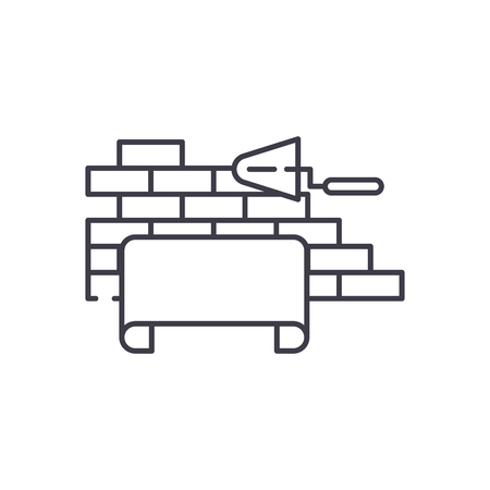 Architectural supervision line icon concept. Architectural supervision vector linear illustration, sign, symbolのイラスト素材