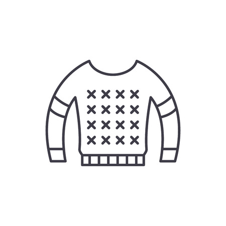 Blouse line icon concept. Blouse vector linear illustration, sign, symbolのイラスト素材
