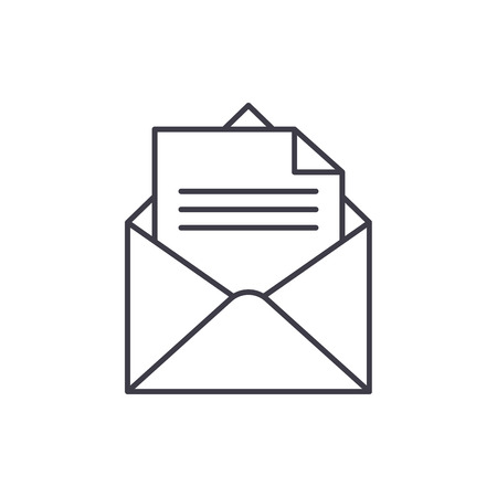 Business reporting line icon concept. Business reporting vector linear illustration, sign, symbolのイラスト素材