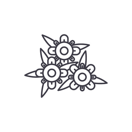 Color ornament line icon concept. Color ornament vector linear illustration, sign, symbolのイラスト素材