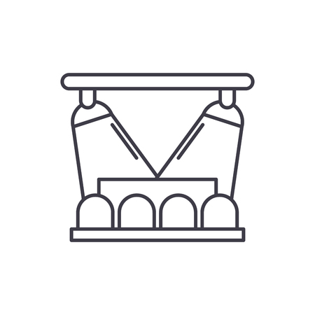 Concert show line icon concept. Concert show vector linear illustration, sign, symbolのイラスト素材