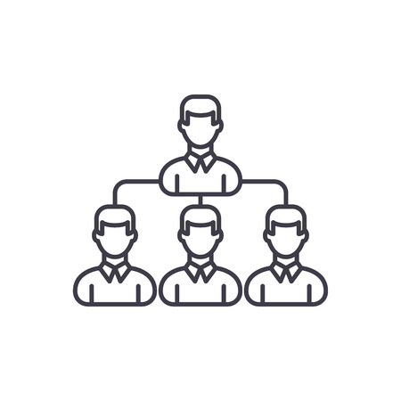 Dream team line icon concept. Dream team vector linear illustration, sign, symbolのイラスト素材
