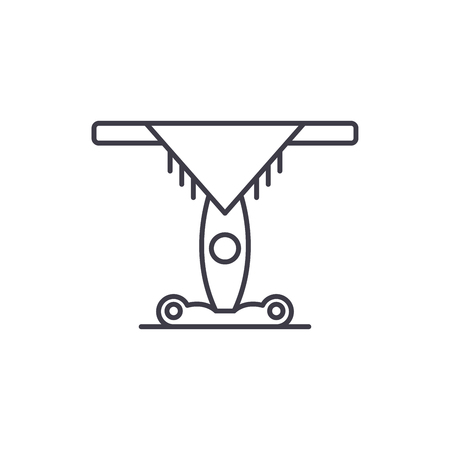 Floor lamp line icon concept. Floor lamp vector linear illustration, sign, symbolのイラスト素材