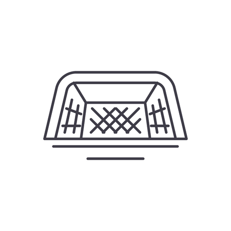 Foot gates line icon concept. Foot gates vector linear illustration, sign, symbolのイラスト素材