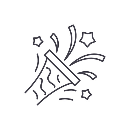 Men's victory line icon concept. Men's victory vector linear illustration, sign, symbolのイラスト素材