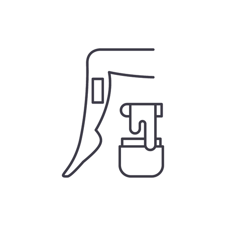 Waxing line icon concept. Waxing vector linear illustration, sign, symbolのイラスト素材