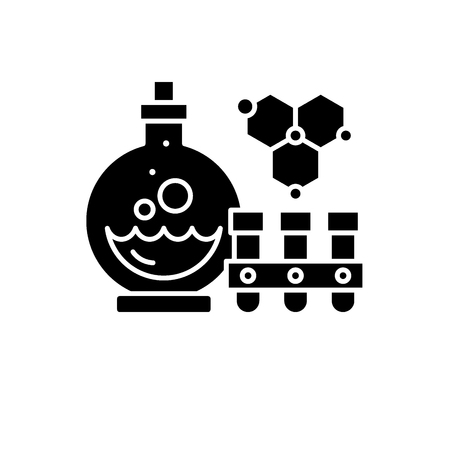 Science Methodology  black icon, concept vector sign on isolated background. Science Methodology  illustration, symbolのイラスト素材