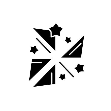 Flapper black icon, concept vector sign on isolated background. Flapper illustration, symbolのイラスト素材