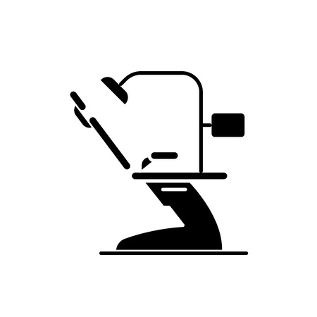 Dental office black icon, concept vector sign on isolated background. Dental office illustration, symbolのイラスト素材