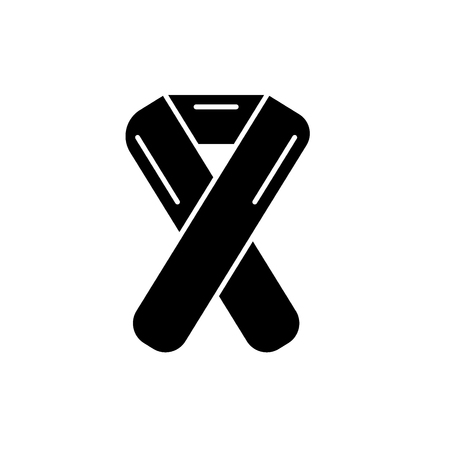 Medical dressing black icon, concept vector sign on isolated background. Medical dressing illustration, symbolのイラスト素材