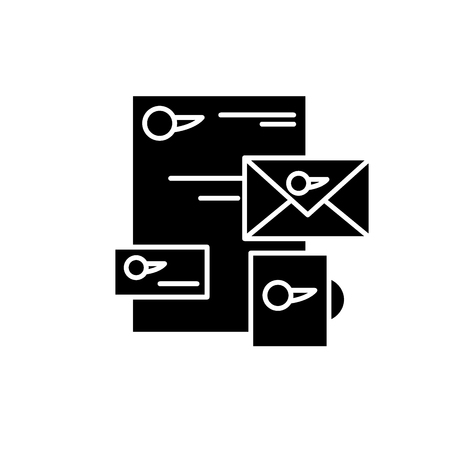 Corporate style black icon, concept vector sign on isolated background. Corporate style illustration, symbolのイラスト素材