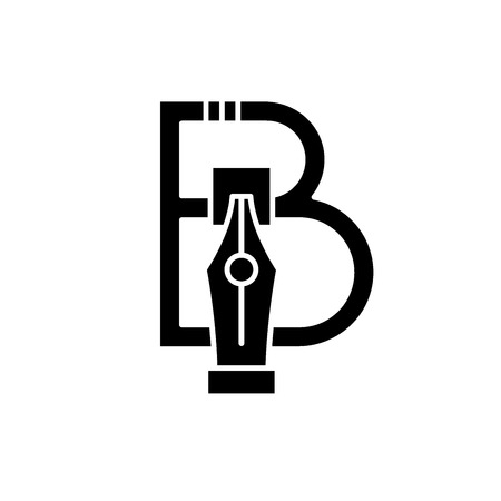 Typography black icon, concept vector sign on isolated background. Typography illustration, symbolのイラスト素材