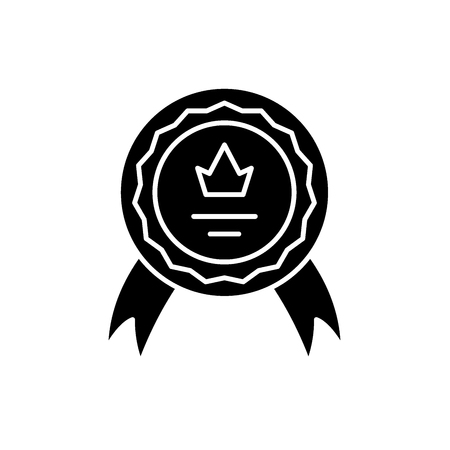 Achievement black icon, concept vector sign on isolated background. Achievement illustration, symbolのイラスト素材