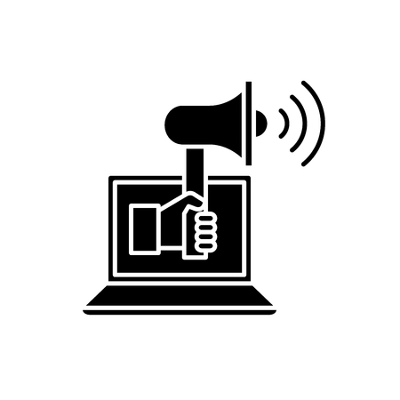 Marketing plan black icon, concept vector sign on isolated background. Marketing plan illustration, symbolのイラスト素材