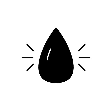 Water industry black icon, concept vector sign on isolated background. Water industry illustration, symbolのイラスト素材