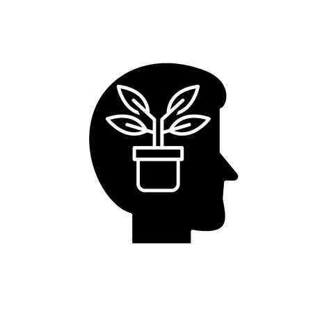 Balance and meditation black icon, concept vector sign on isolated background. Balance and meditation illustration, symbolのイラスト素材