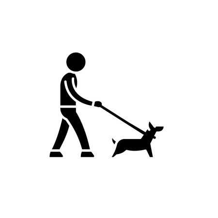 Pet care black icon, concept vector sign on isolated background. Pet care illustration, symbolのイラスト素材