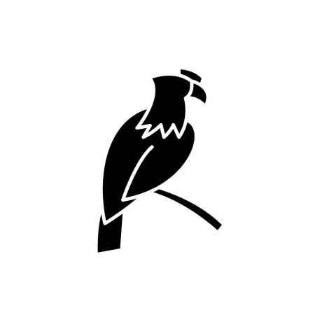 Eagle black icon, concept vector sign on isolated background. Eagle illustration, symbolのイラスト素材