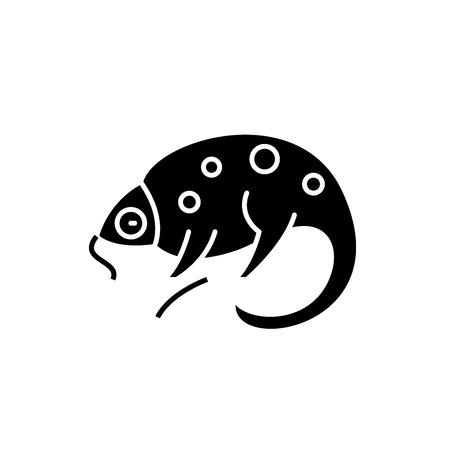 Chameleon black icon, concept vector sign on isolated background. Chameleon illustration, symbolのイラスト素材