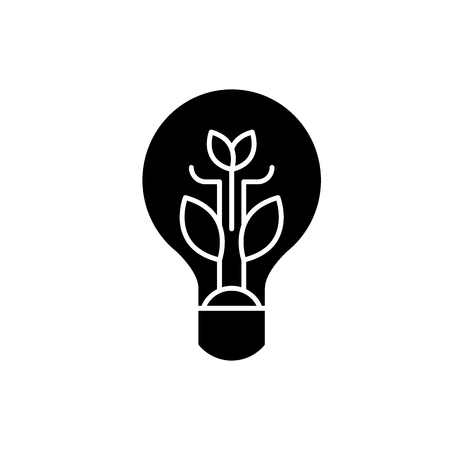 Bio technology black icon, concept vector sign on isolated background. Bio technology illustration, symbolのイラスト素材