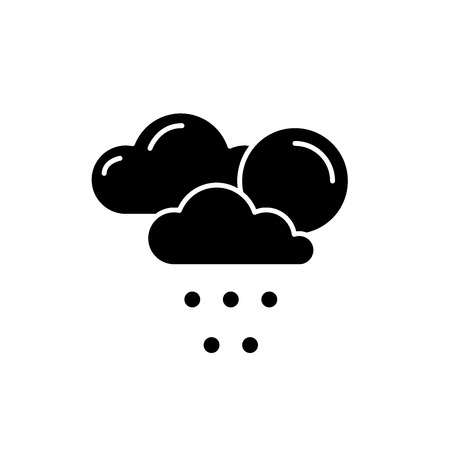 Weather forecast black icon, concept vector sign on isolated background. Weather forecast illustration, symbolのイラスト素材