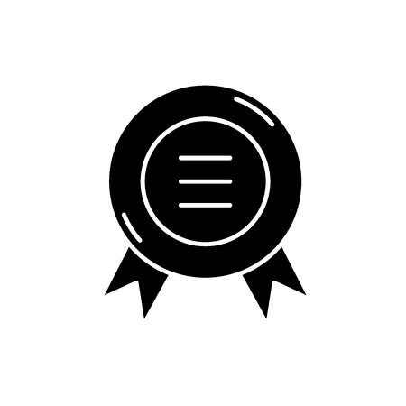 Business sticker black icon, concept vector sign on isolated background. Business sticker illustration, symbolのイラスト素材