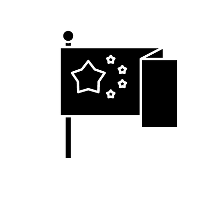 Eu flag black icon, concept vector sign on isolated background. Eu flag illustration, symbolのイラスト素材